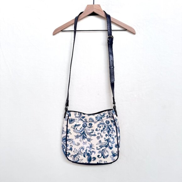 Patricia Nash Emeline Crossbody Purse in Blue Floral - Picture 10 of 12